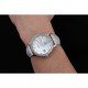 Omega DeVille Prestige Co-Axial Diamond Silver Case Mother-Of-Pearl Dial White Leather Strap