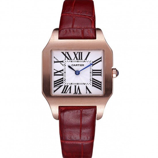 Cartier Santos 100 Polished Rose Gold Bezel 621919