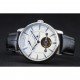 Vacheron Constantin Tourbillion Power Reserve White Dial Silver Case Black Leather Bracelet 1454276