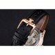 Jaeger-LeCoultre Master Tourbillon Dualtime Black Dial Gold Case With Diamonds Brown Leather Strap 622783