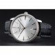 Swiss Vacheron Constantin Patrimony White Dial Silver Diamonds Case Black Leather Bracelet 1454162