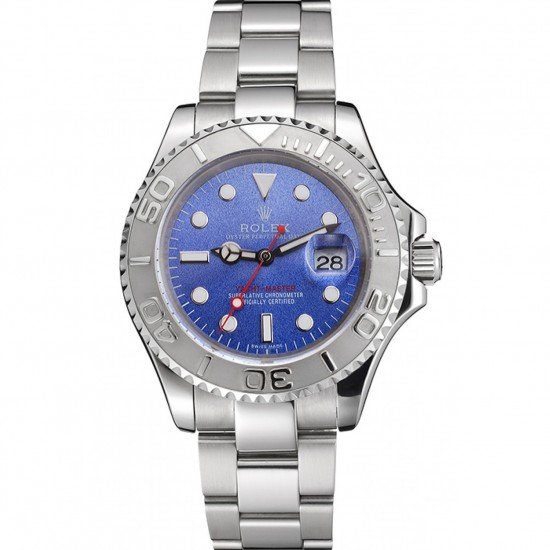 Swiss Rolex Yacht-Master Blue Dial Stainless Steel Case And Bracelet