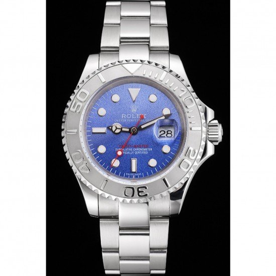 Swiss Rolex Yacht-Master Blue Dial Stainless Steel Case And Bracelet