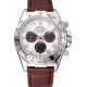 Rolex Cosmograph Daytona Stainless Steel Case Grey Racing Dial Leather Bracelet 622632