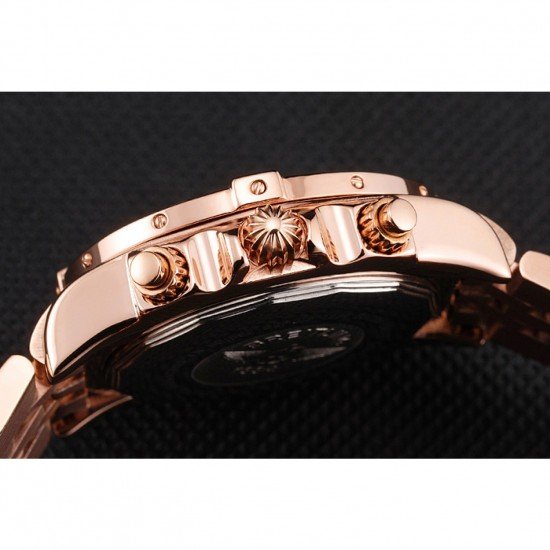 Breitling Chronomat Quartz Dark Blue Dial Rose Gold Case And Bracelet