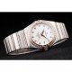 Omega Swiss Constellation Jewelry Diamond Case Radial Emblem White Dial