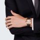 Swiss Santos de Cartier watch, Large model, automatic, rose gold, 2 interchangeable leather bracelets