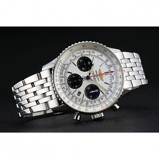 Swiss Breitling Navitimer White Dial Stainless Steel Bracelet 622441