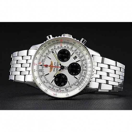 Swiss Breitling Navitimer White Dial Stainless Steel Bracelet 622441