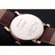 Cartier Rotonde Date Black Dial Rose Gold Case Brown Leather Strap