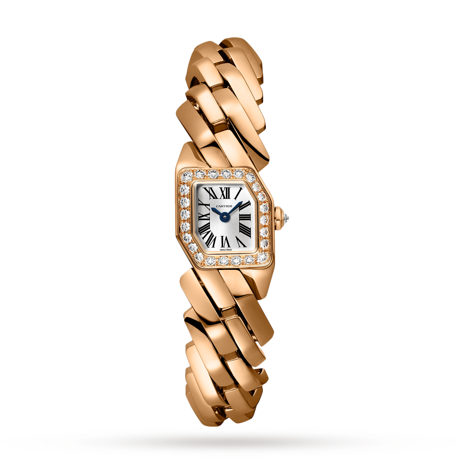 Swiss Maillon de Cartier watch Rose gold, diamonds