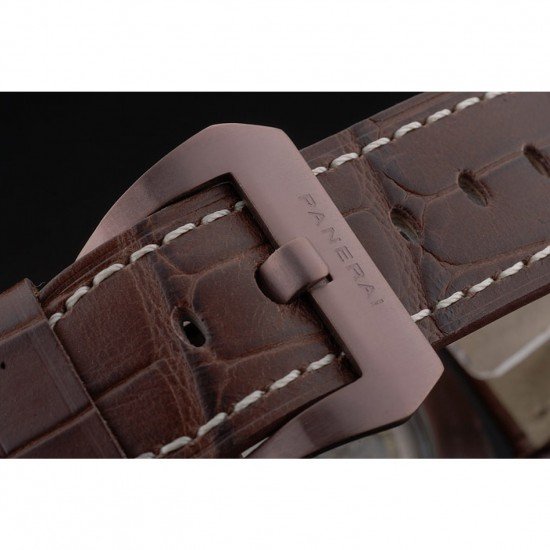 Panerai Luminor Brown Leather Strap Black Dial 80161