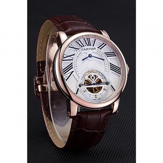 Cartier Rotonde Flying Tourbillon White Dial 621940