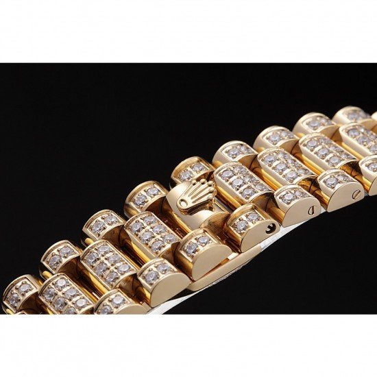 Swiss Rolex Day-Date Diamonds Yellow Gold-srl185 621615