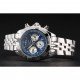 Breitling Chronomat Quartz Blue Dial Stainless Steel Case And Bracelet