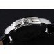 Montblanc Chronograph Black Dial Black Leather Bracelet Silver Case 1454111