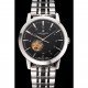 Vacheron Constantin Tourbillon Black Dial Stainless Steel Case Two Tone Steel Black Bracelet