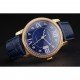 Swiss Cartier Ronde Solo Blue Dial Gold Diamond Case Blue Leather Strap