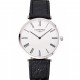 Swiss Longines Grande Classique White Dial Roman Numerals Stainless Steel Case Black Leather Strap