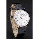 Swiss Longines Grande Classique White Dial Roman Numerals Stainless Steel Case Black Leather Strap