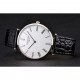 Swiss Longines Grande Classique White Dial Roman Numerals Stainless Steel Case Black Leather Strap