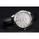 Omega Tresor Master Co-Axial White Dial Stainless Steel Case Black Leather Strap