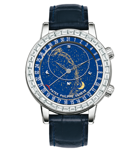 AAA Replica Patek Philippe Celestial White Gold Blue Watch 6104G-001