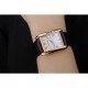 Cartier Tank Anglaise 30mm White Dial Gold Case Black Leather Bracelet