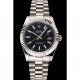 Swiss Rolex Datejust Black Dial Stainless Steel Case And Bracelet