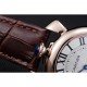 Cartier Rotonde Blue Crown Brown Leather Bracelet 621974