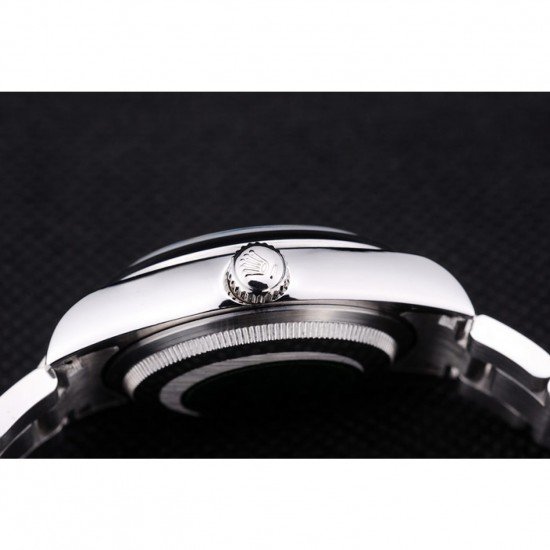 Rolex Datejust Polished Silver Bezel Black Dial 7467