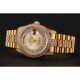Swiss Rolex Day-Date Diamond Pave Gold Dial Gold Diamond Bracelet 1453954