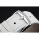 Franck Muller Master Square Diamond Encrusted Stainless Steel Bezel White Croco Bracelet 80284