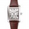 Swiss Cartier Tank MC White Dial Stainless Steel Case Brown Leather Strap
