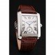 Swiss Cartier Tank MC White Dial Stainless Steel Case Brown Leather Strap