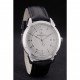 Swiss Vacheron Constantin Traditionnelle White Dial Roman Numerals Black Leather Bracelet