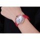 Swiss Cartier Ballon Bleu de Cartier White Dial Diamonds Case Pink Leather Bracelet 622553