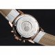 Omega Speedmaster Chronograph White Dial Gold Diamond Case White Leather Bracelet 622455