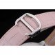 Cartier Ballon Bleu 42mm White Dial Stainless Steel Case Pink Leather Bracelet