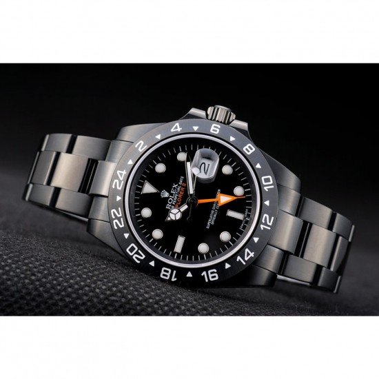 Rolex Swiss Explorer Black Ceramic Bezel Black Dial Watch 98239