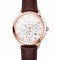 Swiss Vacheron Constantin Traditionnelle Power Reserve White Dial Rose Gold Case Brown Leather Strap