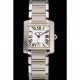 Swiss Cartier Tank Francaise Steel Case White Dial Roman Numerals Two Tone Bracelet 622648