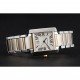 Swiss Cartier Tank Francaise Steel Case White Dial Roman Numerals Two Tone Bracelet 622648