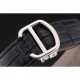 Cartier Calibre De Cartier Small Seconds White Dial Stainless Steel Case Black Leather Strap