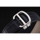 Swiss Cartier Rotonde Solo White Dial Silver Case Black Leather Strap