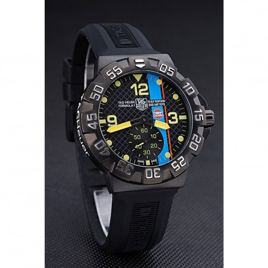 Tag Heuer Formula One Grande Date Black And Yellow Dial Rubber Bracelet 622280
