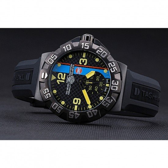 Tag Heuer Formula One Grande Date Black And Yellow Dial Rubber Bracelet 622280