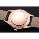 Swiss Rolex Datejust White Dial Rose Gold Case Black Leather Strap