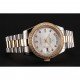 Swiss Rolex Day-Date White Dial Gold Diamond Case Two Tone Stainless Steel Bracelet 1453972