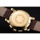 Montblanc Chronograph White Dial Brown Leather Bracelet Gold Case 1454113